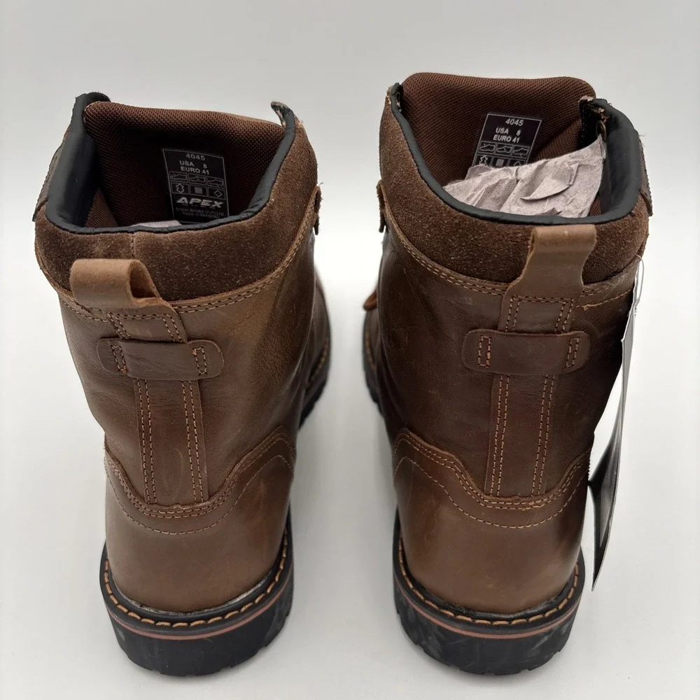 Apex Duro Mens Size 8 Motorcycle Boots Light Brown Patron Leather Biker 4045 NEW Men main image 2
